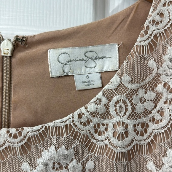 Jessica Simpson sz8 tiered lace pleated flowy dress - Picture 4 of 6